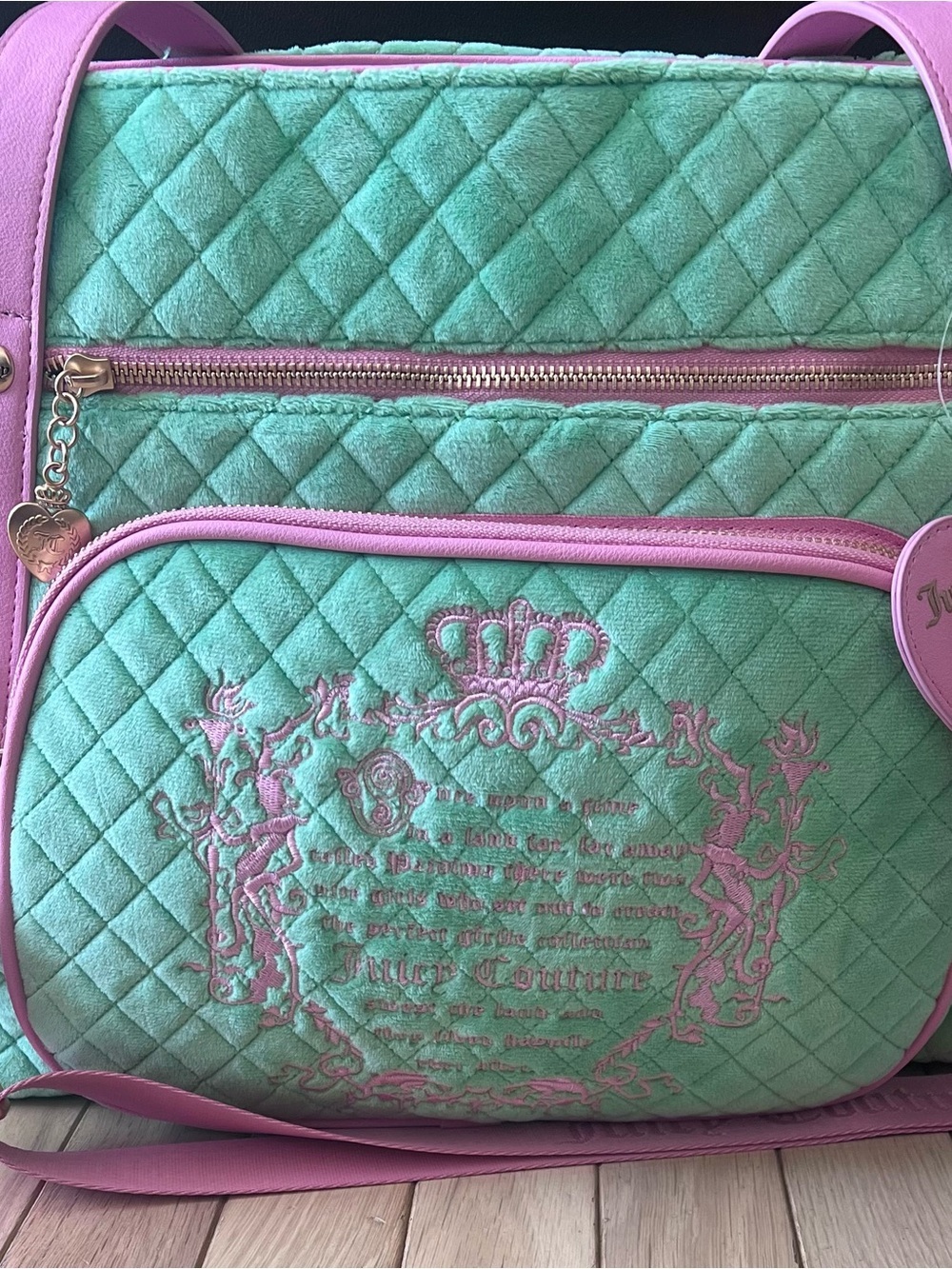 Juicy Couture Tale Weekender Tote Bag - Retro Green NWT